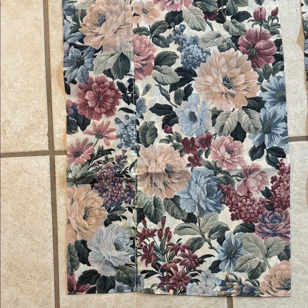 Curtains Valances Pair Floral Valances Curtains Pink Blue Vintage Colors